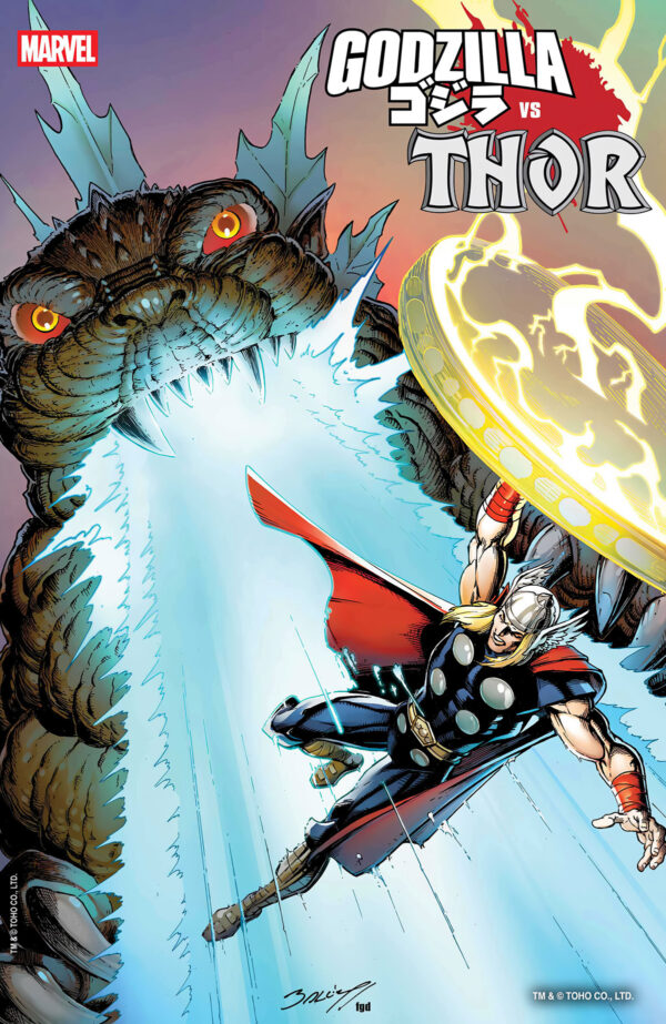 Godzilla vs. Thor #1 - Mark Bagley Foil Variant (One-Shot) (2025)
