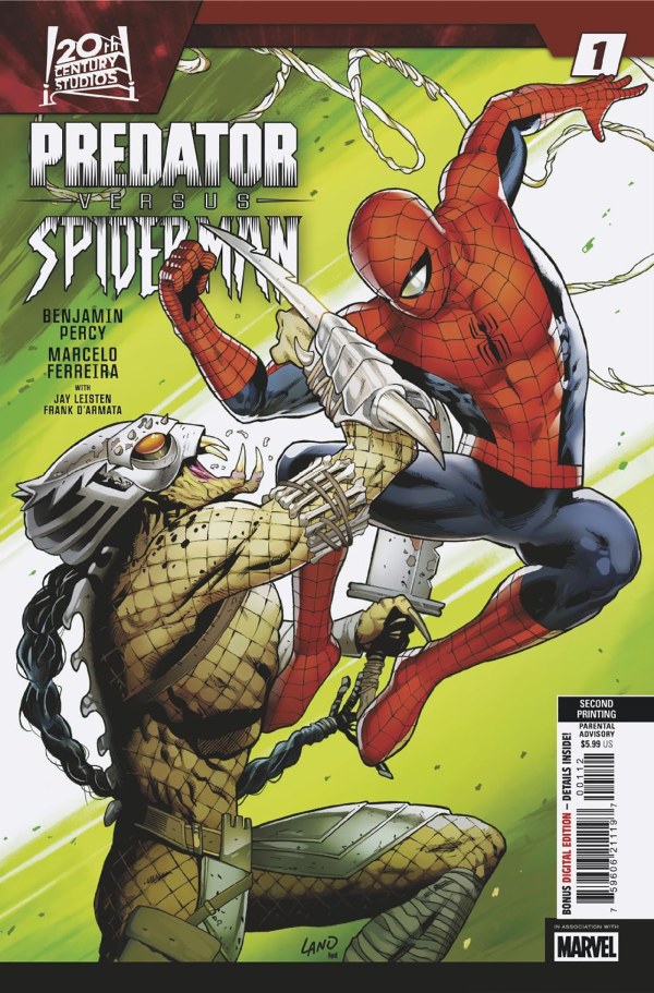 Predator vs. Spider-Man #1 - 2nd Printing - Greg Land (2025)