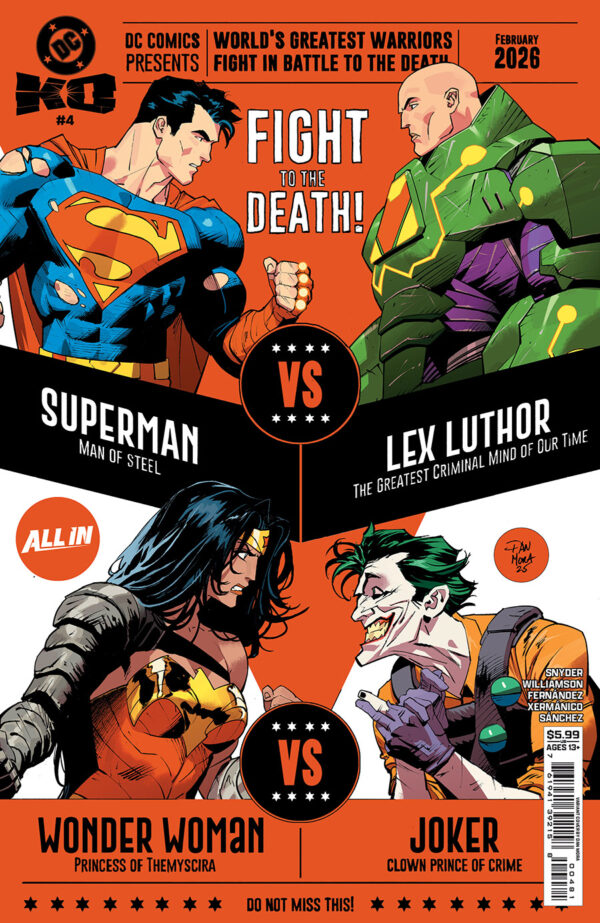 DC K.O. #1-5 - Dan Mora Bracket Variants (2025-2026) (SET OF 5 COMICS) (COMPLETE)